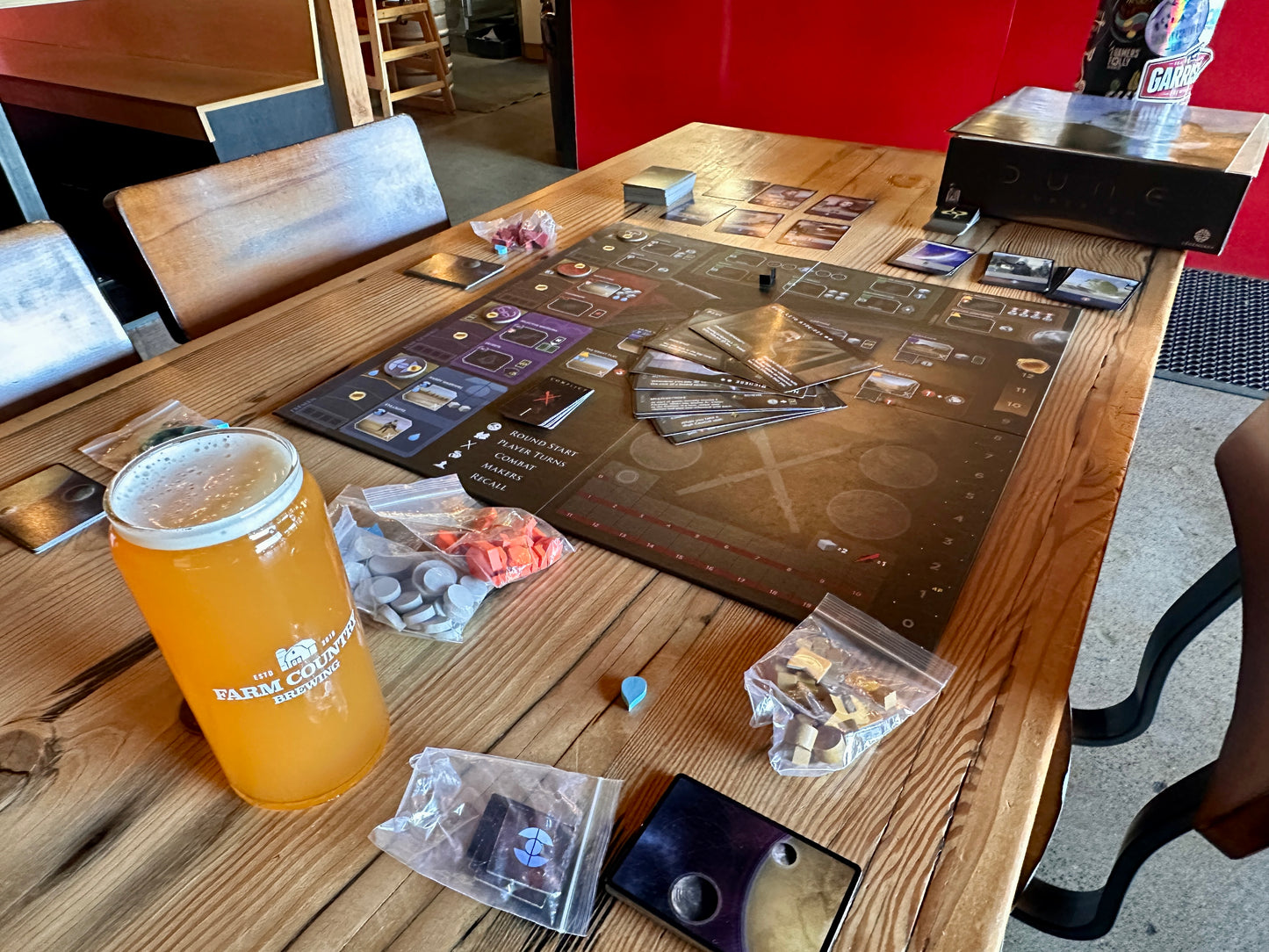 All set up and ready to play Dune Imperium with Bored to Board