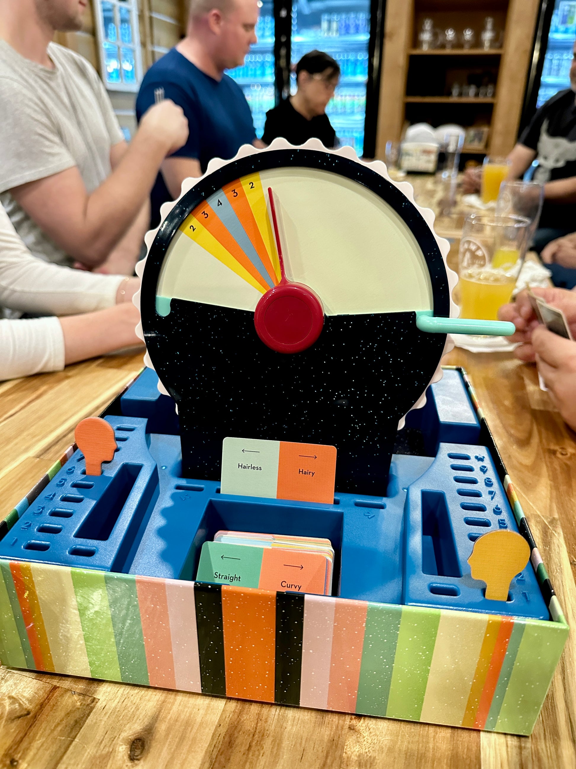 Party board game night, playing Wavelength at Camp brewery in Langley BC