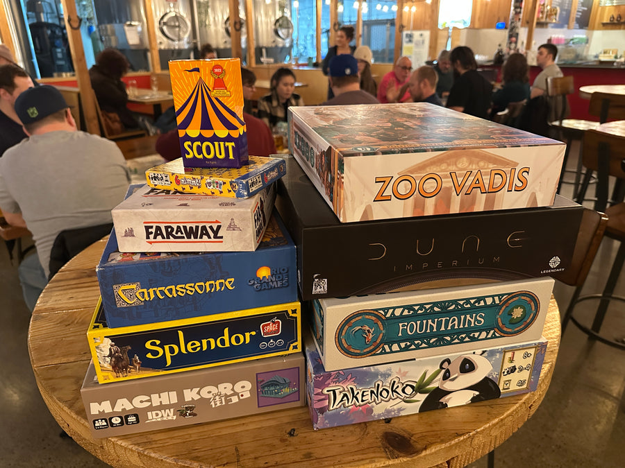 A few strategy board game options at Bored to Board